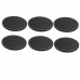 PINMEI Black Drink Coasters Set of 6, 3.9 inch Protector PU Leather Coaster Holder