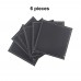 PINMEI Black Drink Coasters Set of 6, 3.9 inch Protector PU Leather Coaster Holder
